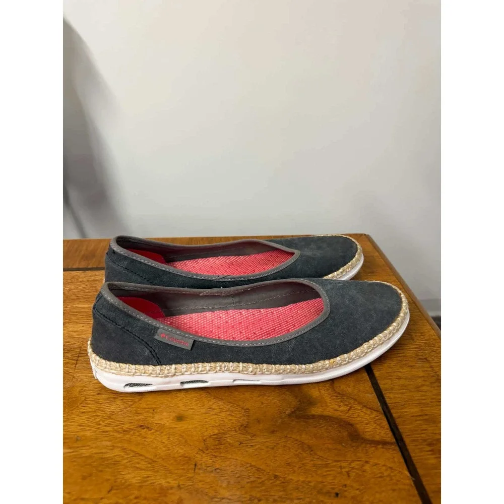 Columbia Womens 10 Sunrise Vent Grey‎ Canvas Espadrille Flats Shoes BL2686-011